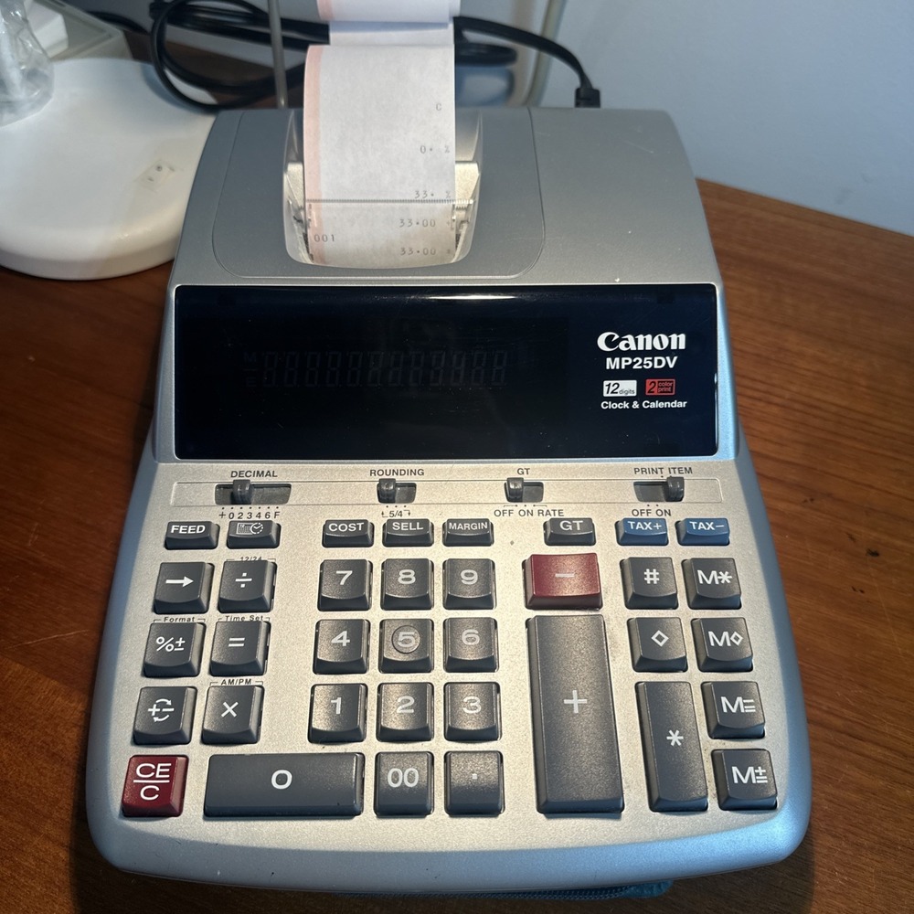 Canon MP-25DV Scientific Calculator Nice Condition Adding Machine Printer